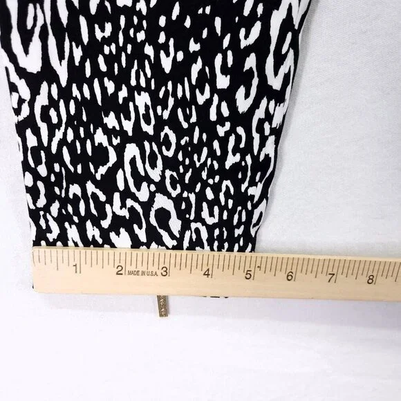 Guess By Marciano Pants Size 4 Animal Cheetah Print Zip Ankle 28" Inseam - Picture 12 of 15